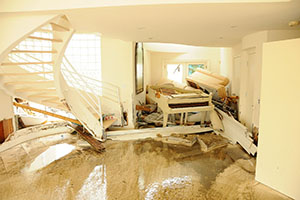 Internal damage to home due to flooding
